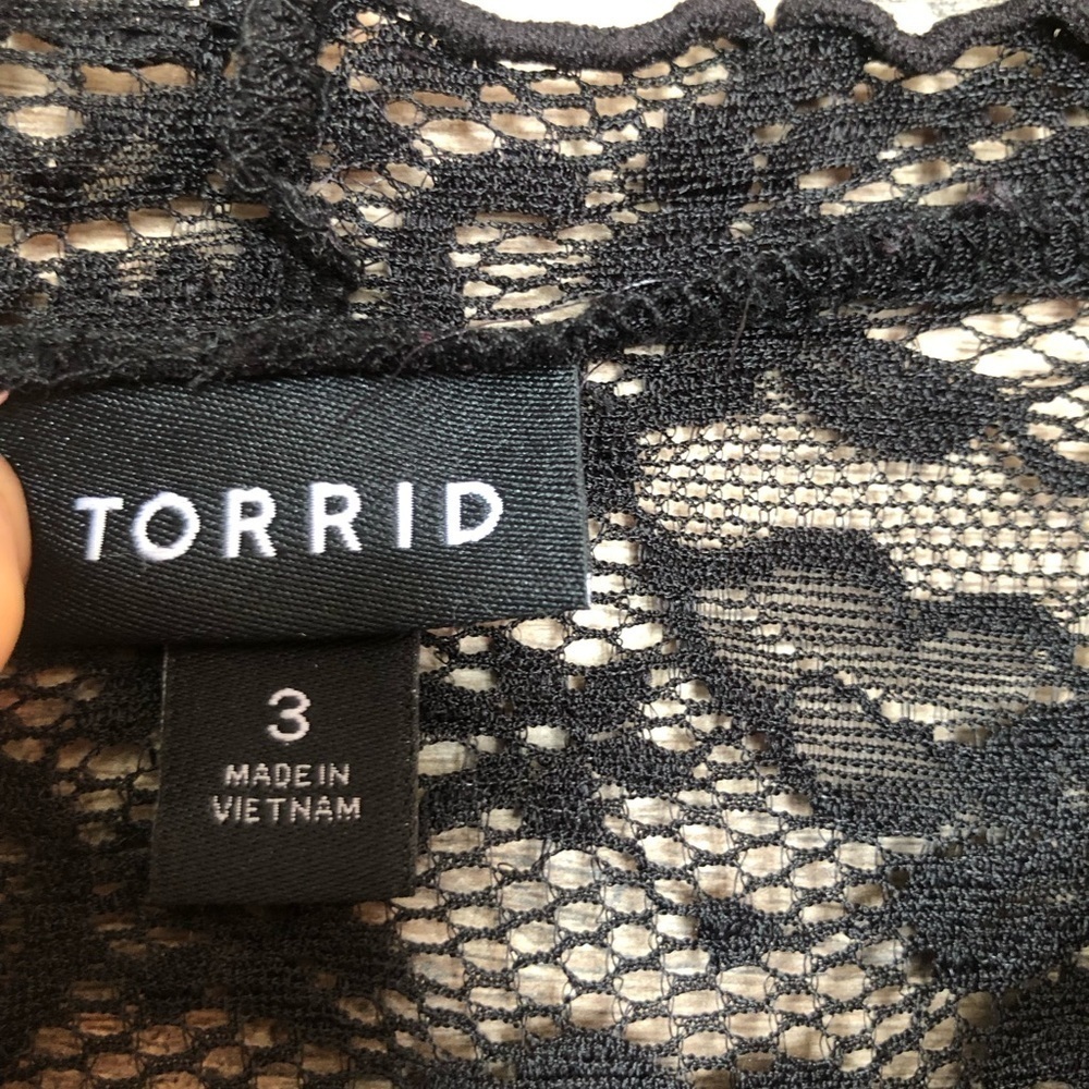 Torrid Black Lace Tunic or Cover Up Size 3X - Picture 2 of 9